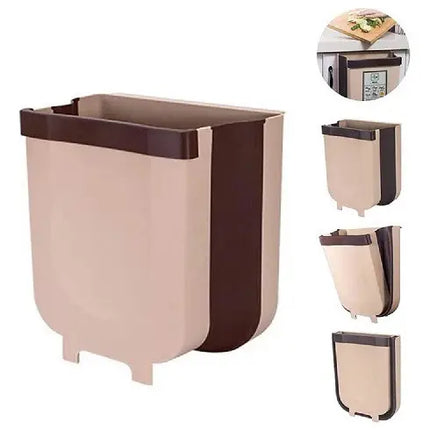 Basurero Plegable Cocina, dormitorio Auto Beige Beige