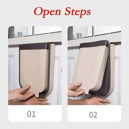 Basurero Plegable Cocina, dormitorio Auto Beige Beige