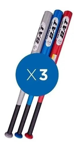 Pack Baseball 3x Bate De Aluminio De 82cms