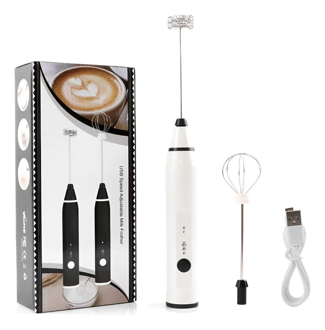 Mini Batidor Revolvedor Café Y Espuma Leche Recargable Usb Al Azar