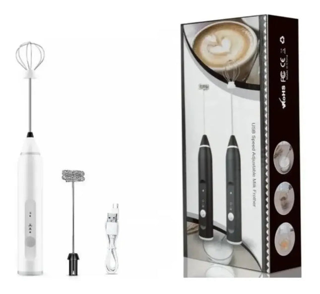 Mini Batidor Revolvedor Café Y Espuma Leche Recargable Usb Al Azar