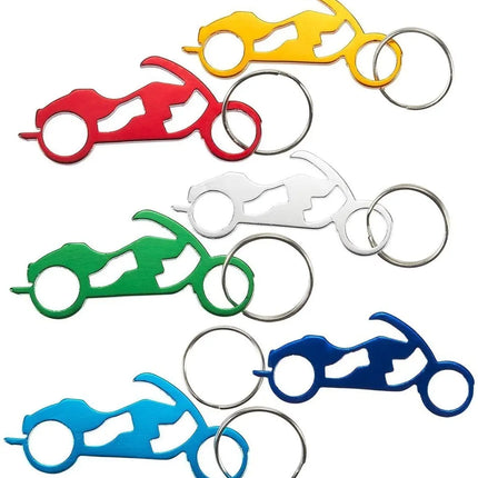 12 X Llavero Destapador Diseño Moto , Aluminio, Colores