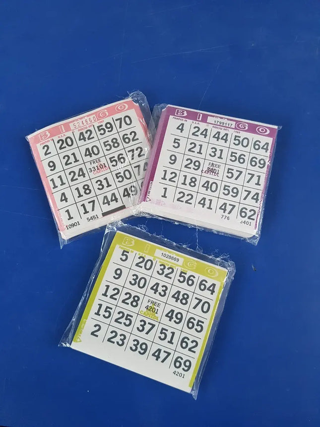 300 Cartones De Bingo, Colores Surtidos