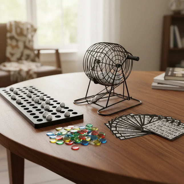 Juego Bingo Tómbola Metálica + 318 Cartones