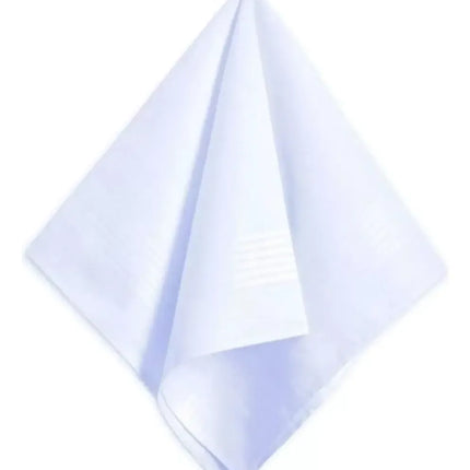 Pañuelos Blancos Para Hombre, 100% Algodón 12 Unid Unicolor