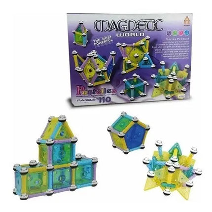 Juego De Construcción Magnética Con Imanes 110 Piezas