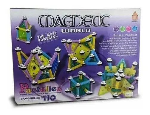 Juego De Construcción Magnética Con Imanes 110 Piezas