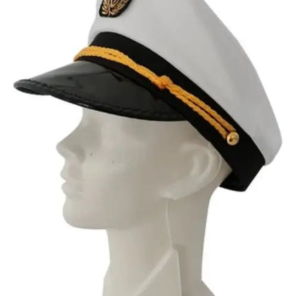 Sombrero Boina Marinero Gorro Disfraces Halloween Fiesta Color Blanco