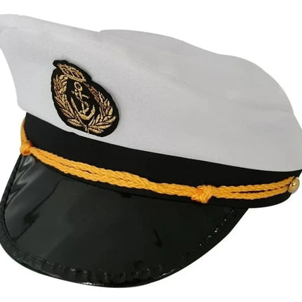 Sombrero Boina Marinero Gorro Disfraces Halloween Fiesta Color Blanco