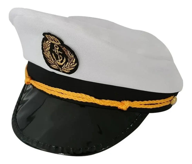 Sombrero Boina Marinero Gorro Disfraces Halloween Fiesta Color Blanco