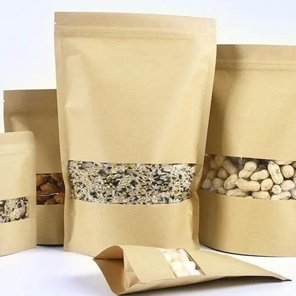 150 Bolsa Doy pack Kraft 16x22x4cm Cierre Hermético (250gr )