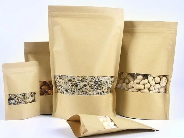 150 Bolsa Doy pack Kraft 16x22x4cm Cierre Hermético (250gr )