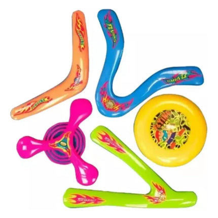 Kit 5 X Boomerang De Plastico Bumeran Frisbee Juego Exterior