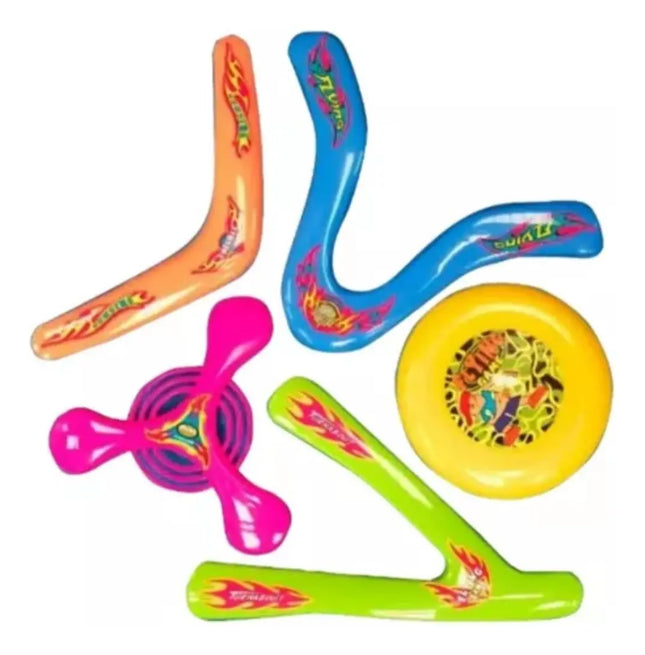 Kit 5 X Boomerang De Plastico Bumeran Frisbee Juego Exterior