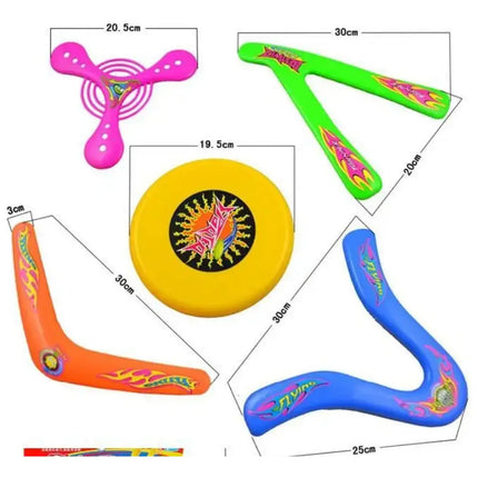 Kit 5 X Boomerang De Plastico Bumeran Frisbee Juego Exterior