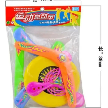 Kit 5 X Boomerang De Plastico Bumeran Frisbee Juego Exterior
