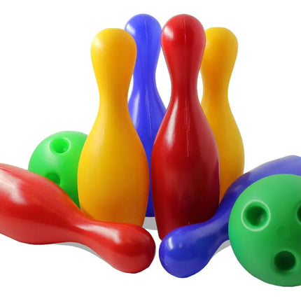 Set Juego De Bowling Plástico 6 Bolos Grandes Y 2 Pelotas