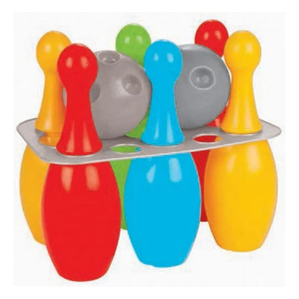 Set Juego De Bowling Plástico 6 Bolos Grandes Y 2 Pelotas