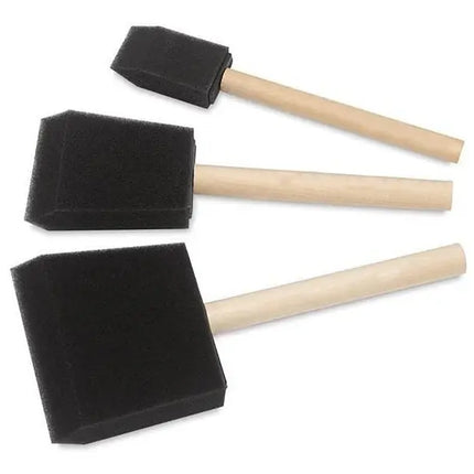 Set 3 Brochas Esponja Pincel Medidas Surtidas Brush Pintura