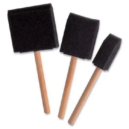 Set 3 Brochas Esponja Pincel Medidas Surtidas Brush Pintura