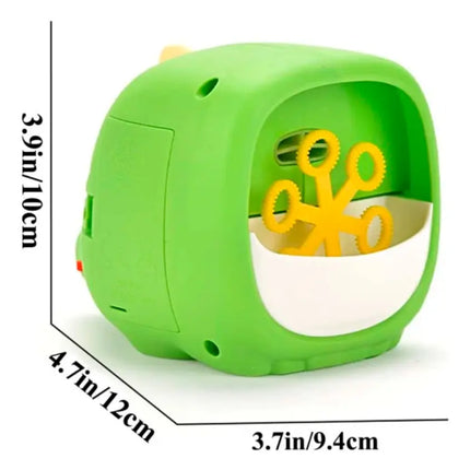 Juguete Maquina De Burbujas Para Niños Burbujeo A Pilas Verde lima