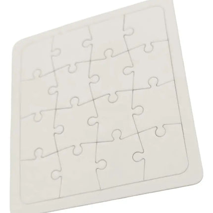 Rompecabezas En Blanco Para Dibujar Y Pintar, 16 Pz Cuadrado