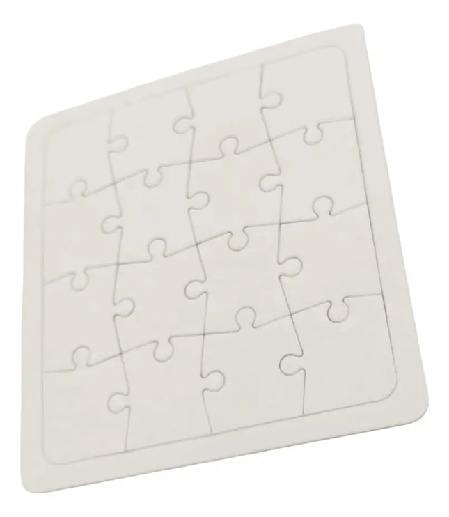Rompecabezas En Blanco Para Dibujar Y Pintar, 16 Pz Cuadrado