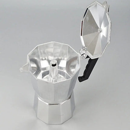 Cafetera Moka Italiana Café Espresso 6 Tazas Tetera Gris