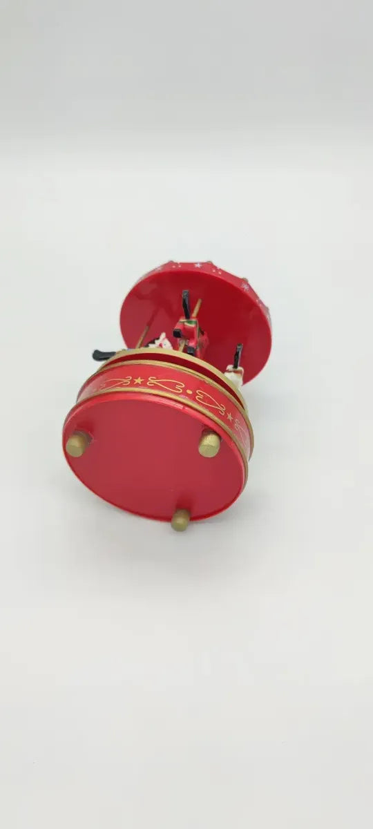 Caja Musical Carrusel De Cuerda, Elegante , Rojo Niños