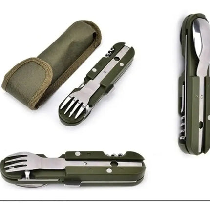 Servicio Para Camping Y Pesca, Cuchara, Tenedor, Cuchillos