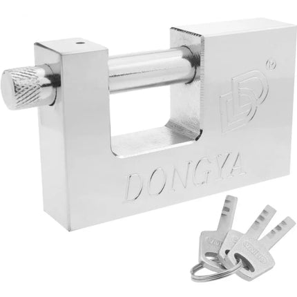 Candado De Seguridad Anti Napoleón 100mm Anti Robo + 3 Llave Gris