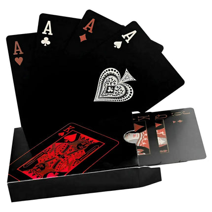 Baraja Naipe Carta Ingles Negras Plástica Magia Poker Rojas Negro/Rojo