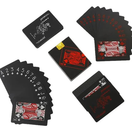 Baraja Naipe Carta Ingles Negras Plástica Magia Poker Rojas Negro/Rojo