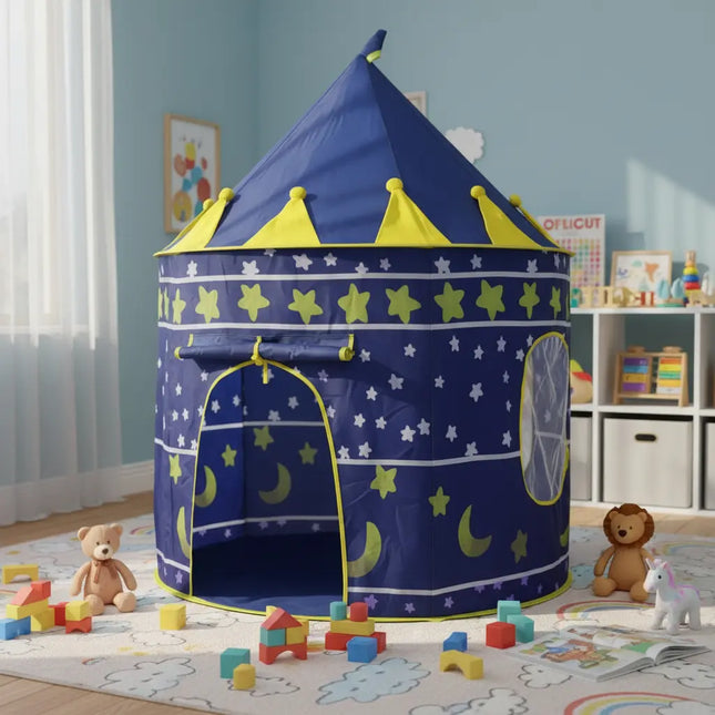 Carpa Castillo Medieval De Cuentos Infantil Para Niños Azul