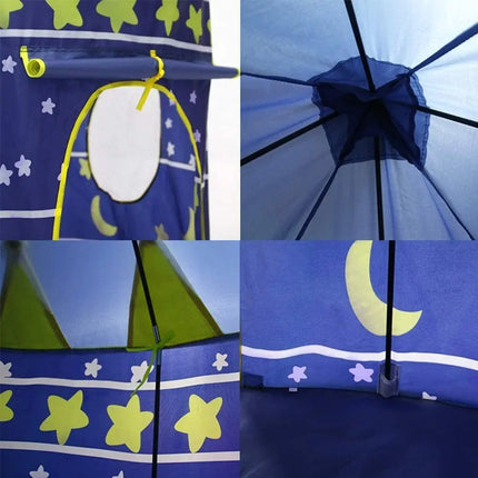 Carpa Castillo Medieval De Cuentos Infantil Para Niños Azul