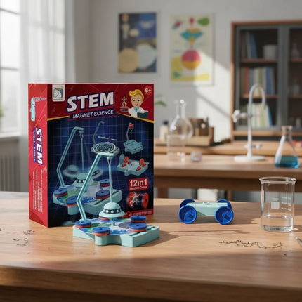Juego Científico Experimento Con Imanes, Kit Imanes 12 En 1