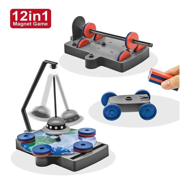 Juego Científico Experimento Con Imanes, Kit Imanes 12 En 1
