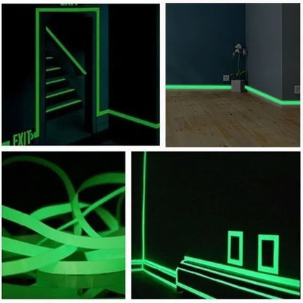 Cinta Adhesiva Luminosa Fluorescente 5mts Pasillos Escalas
