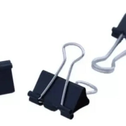 Clip Sujetapapeles 41mm 24 Unidades Binder Clip Doble Negro