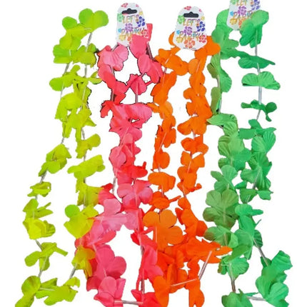 Pack Collar Hawaiano Flúor 24 Unidades Fiestas Neón Flúor