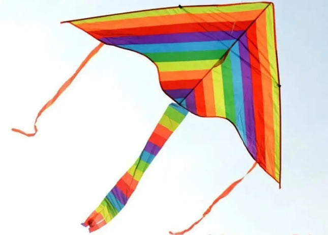 Cometa Grande Volantín Tela Mylar 146 X 60cms + Hilo Multicolor