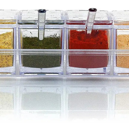 Caja Organizador Condimentos De 4 Piezas / Condimentero Acrílico