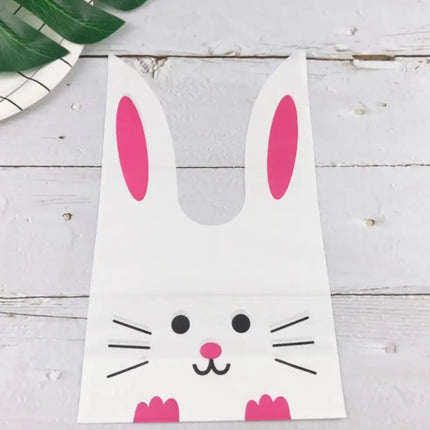 100 X Bolsas Para Huevos De Pascua, Conejo De Pascuas 10x17 Rosa