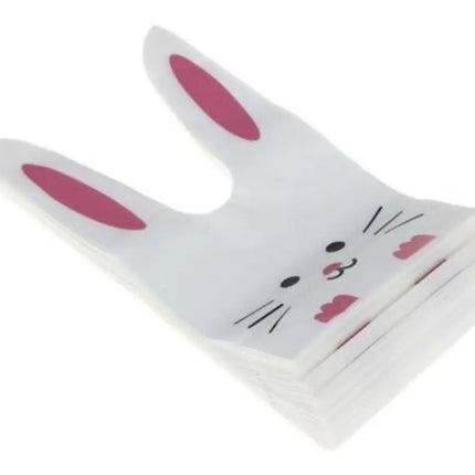 100 X Bolsas Para Huevos De Pascua, Conejo De Pascuas 10x17 Rosa