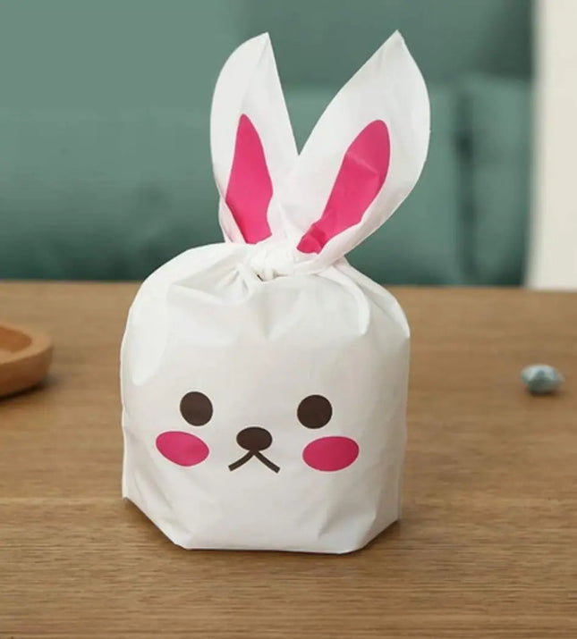 100 X Bolsas Para Huevos De Pascua, Conejo De Pascuas 10x17 Rosa