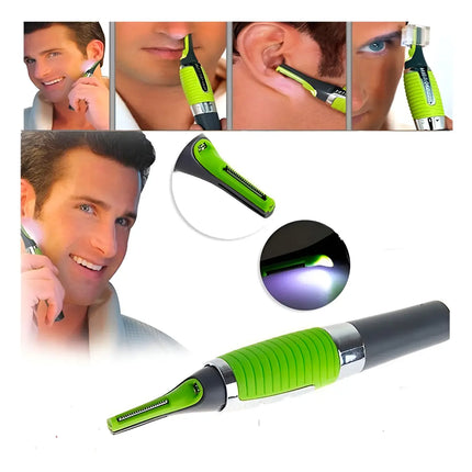 Microtouch Max Cortadora Pelo De Vello Facial, Nariz, Orejas Verde