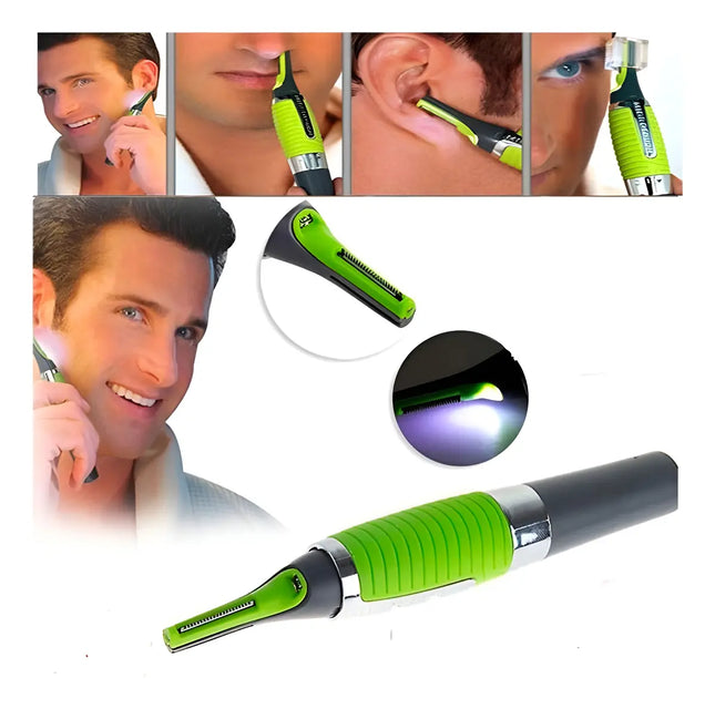 Microtouch Max Cortadora Pelo De Vello Facial, Nariz, Orejas Verde