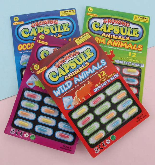 Pack 48 Crescencio Esponja En Capsula Sorpresa Cumpleaños