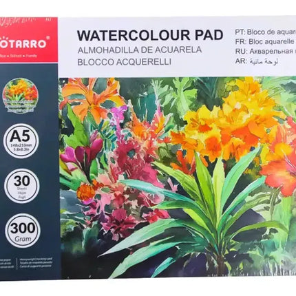 Croquera Para Acuarela Tamaño A5 /30 Hjs. De Papel 300grs