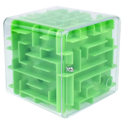 Mini Cubo Laberinto 3d, Puzzle 3d, Camino Bolita Ingenio AMARILLO